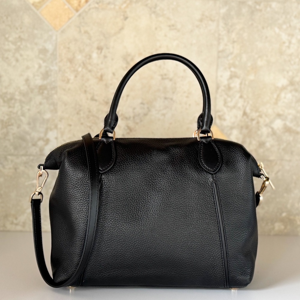 Michael Kors Lenox LG Satchel Shoulder Bag Black - Picture 2 of 14